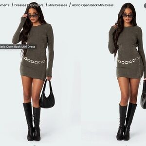 NWOT Edikted Mini Open Back Dress